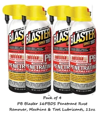 PB Blaster 16PBDS Penetrant Rust Remover, Machine & Tool Lubricants, 11oz (4 Pk)