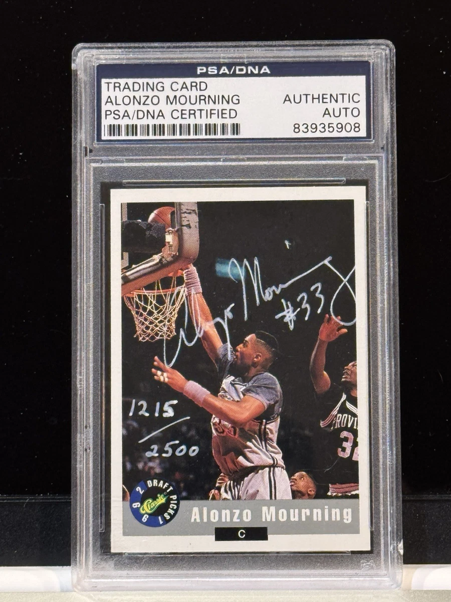 Alonzo Mourning Basketball Autographed Sports Trading Cards