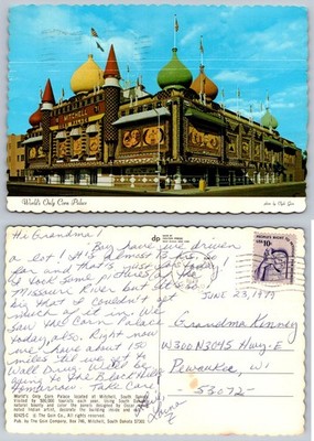 Mitchell South Dakota Corn Palace Dexter Press Postcard 1979 Posted