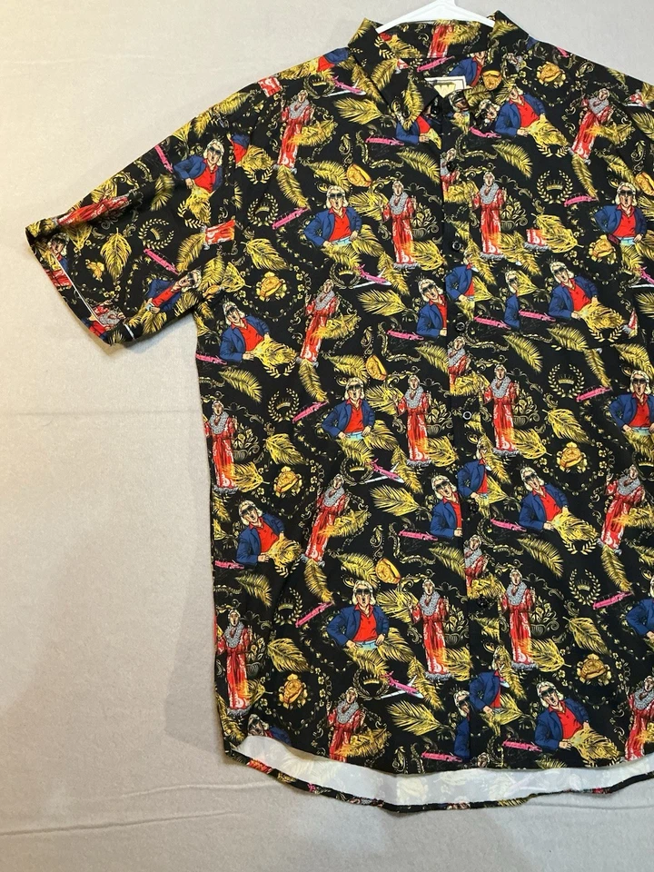 RSVLTS WWE Legends Ric Flair “Nature Boy” manga corta abotonada XL 0077 Foto 3 de 4