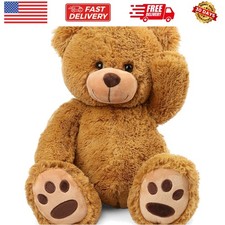 Teddy Bear Stuffed Animals, 20 inch Brown Soft Cuddly Stuffed Bear Plush Toy,...