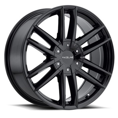 RACELINE 158B Impulse Rim 20X8.5 6X132 Offset 35 Gloss Black (Quantity of 4)