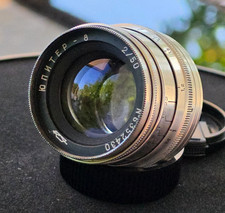 Jupiter-8 50mm f2 Soviet Silver Lens M39 LTM KMZ USSR Vintage Portrait Sonnar