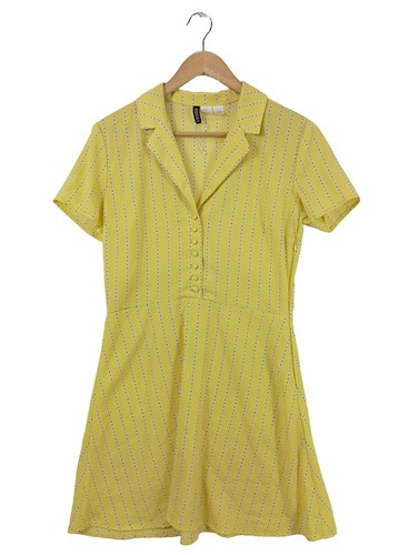 H&M Vestido de Verano Mujeres Talla EU 38 amarillo pálido look casual - Imagen 5 de 5