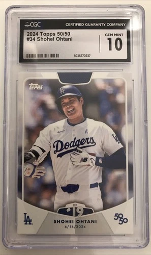 2024 Topps 50/50 MLB Baseball Shohei Ohtani #67 Dodgers CGC 10 - TCCCX