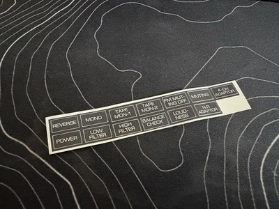 Sansui 7000 Eight Eight Deluxe decal stickers push button