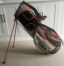 Titleist Golf Stand Bag 6-Way Divider with Rain Hood/ Orange & White/ Great