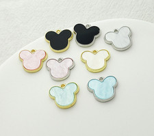 40pcs mickey head color Metal Charm DIY earrings Pendant Necklace Jewelry Making