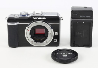 Olympus PEN E-PL1 Mirrorless MFT (Micro Four Thirds) Camera Body, Black {12.3MP}