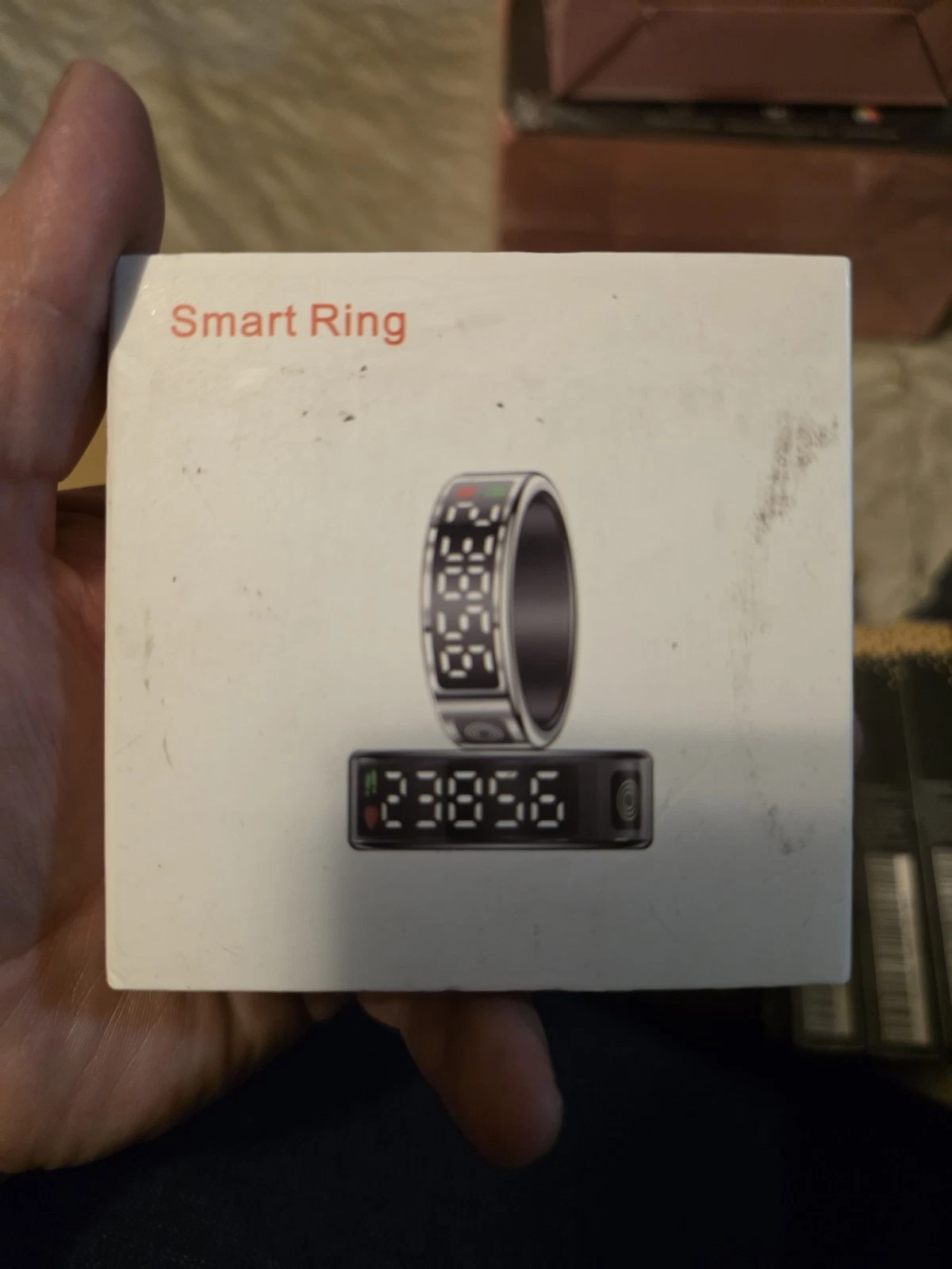 Smart Ring Health Tracker with LED Display Screen, IP68 Waterproof Fitness Tr