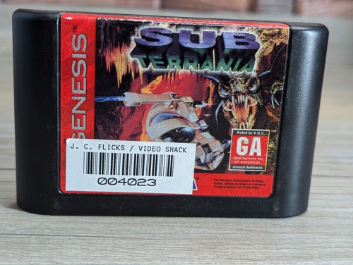 Cartucho y manual Sub Terrania (Sega Genesis 1994 Zyrinx) ver descripción - Imagen 2 de 9