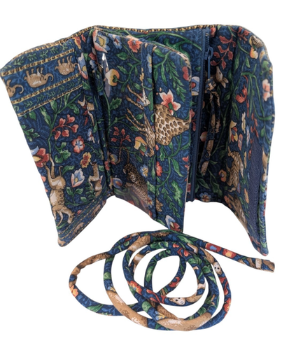 LOT 3 Vera Bradley Crossbody Wallet On A String Animal Kingdom Blue Retired - Picture 8 of 16