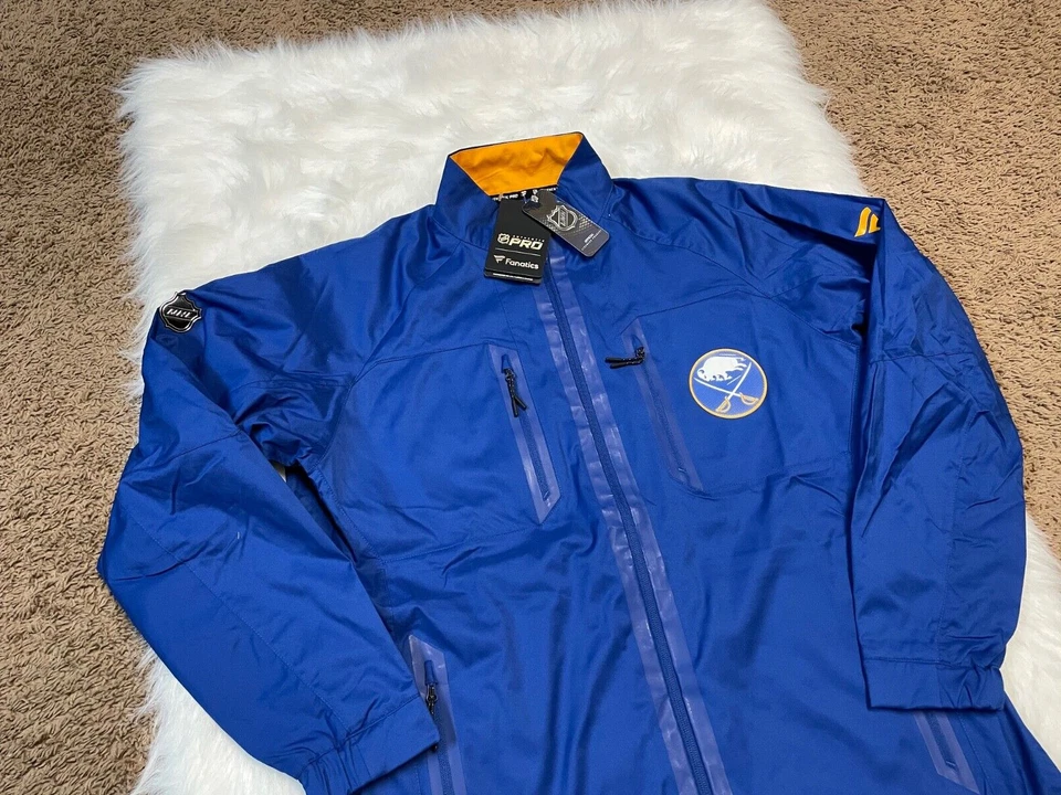 Buffalo Sabres Fanatics Men's Size Medium Full Zip Blue Jacket - Image 2 of 4