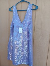 Women's Medium Dress A New Day Purple Sequin Mini A-Line Sleeveless New Wt Tag