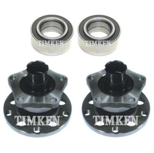 Timken Front & Rear Wheel Bearing and Hub Assemblies Kit For Audi A6 FWD 00-01