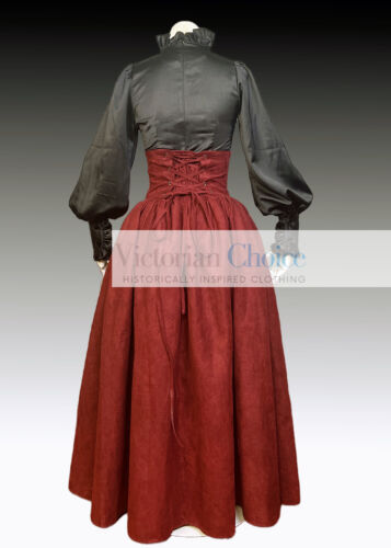 Victorian Gothic Steampunk Dress Penny Dreadful Gown Vampire Theater Costume 187 - Picture 4 of 6