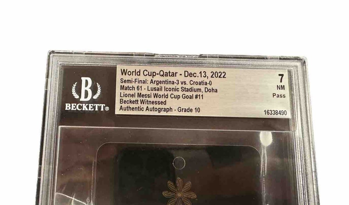 LIONEL MESSI SIGNED WORLD CUP QATAR MATCH 61 TICKET SEMI FINAL