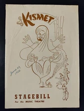 Kismet A Musical Arabian Night Show Stagebill 1956 Chicago with mailer