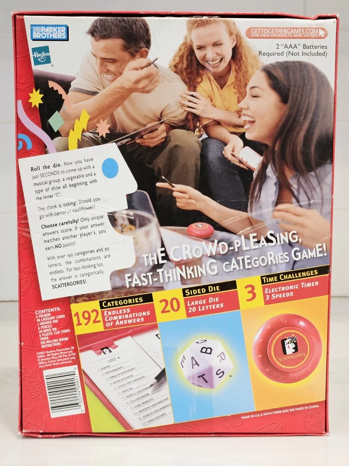 NEW In Open Box Vintage 2003 THE GAME OF SCATTERGORIES Family Board Game - Image 3 of 4