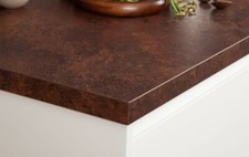 Copper Laminate Worktops, Metal Effect 40mm Thick, Square Edge - Various Lengths