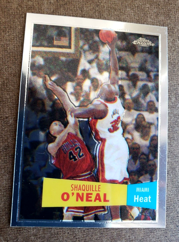 Tarjeta de baloncesto 32 2007-2008 Topps cromada 1957-58 Vatiation Shaquille O'Neal NBA - Imagen 5 de 14
