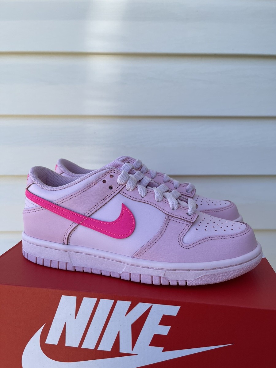 Brand New Nike Dunk Low GS Triple Pink Barbie Size 4Y/ 5.5W DH9765