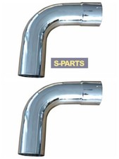 2pcs Chrome 5 Idod X 15.5 Inch Arms 90 Degree Exhaust 5 Inch Truck Elbow Pipe