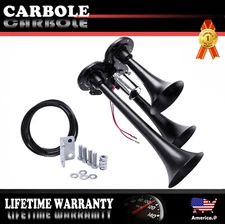 3 Trumpet Air Horn Powerful Loud Universal 12V/24V 150DB Air Train Horn for Car