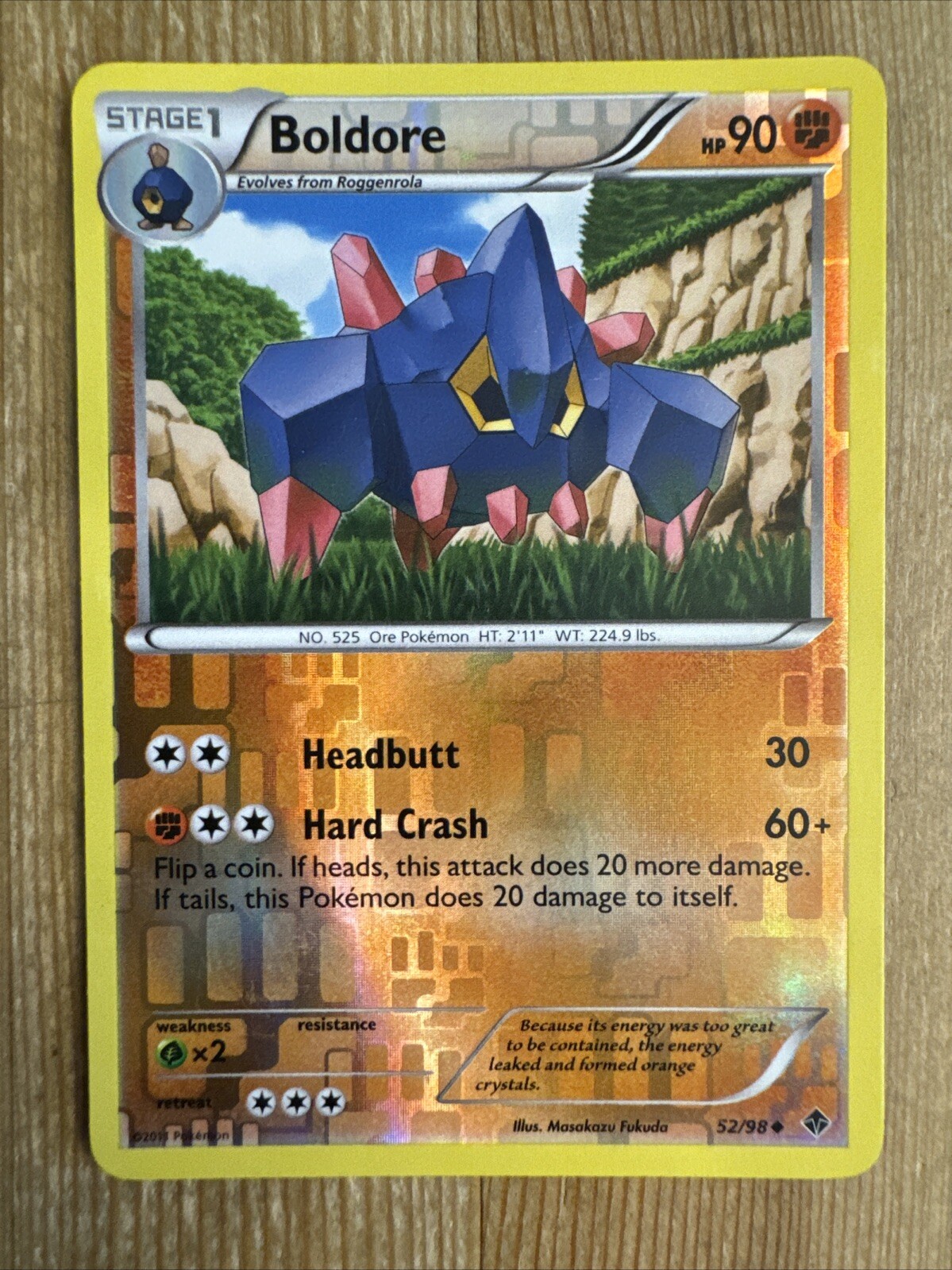 Pokémon TCG Boldore Emerging Powers 52/98 Reverse Holo Uncommon NM