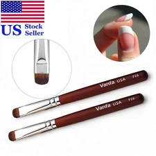 Vanfa French Brush for Nails, Clean up brush for Gel Nail Polish F16 (Pack of 2)