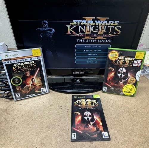 Star Wars Cavalieri della Vecchia Repubblica 1 & II 2 I Signori dei Sith (Xbox, 2004) CIB - Foto 2 di 8