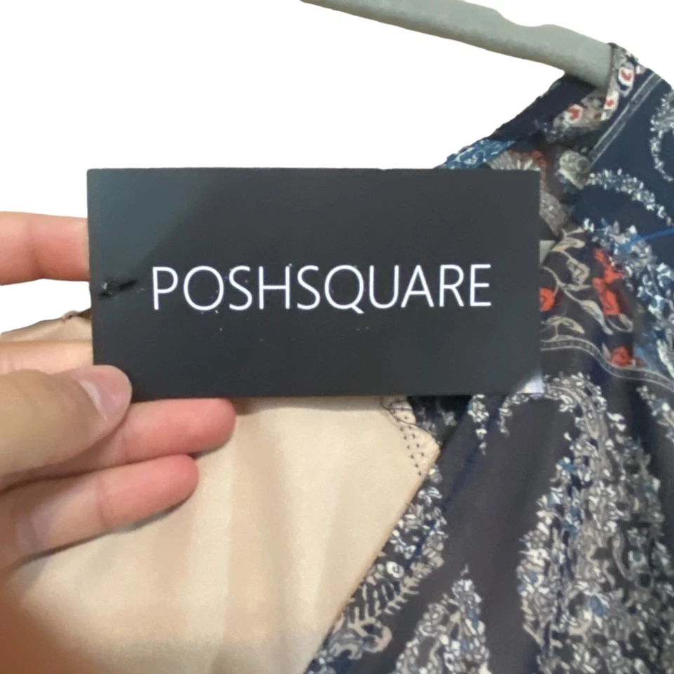 Vestido Soprano Boho Chic Cuello en V Mujer 2X Flutter Cachemira Caprichoso Floral Fluido Foto 2 de 4