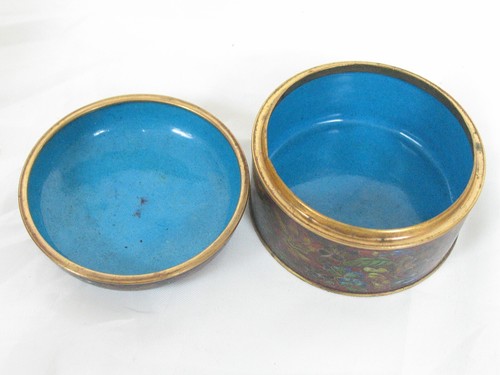 Vintage/Antique Japanese Cloisonne Trinket Box Floral - Picture 6 of 8