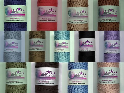 PP Strickgarn Polyester & Polypropylen Makrome Rope Taschen Garn 200g 2,5mm 230m