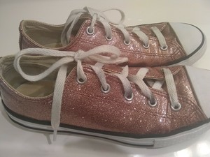 girls converse rose gold