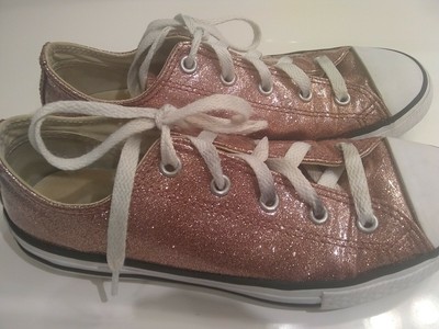 rose gold ladies converse