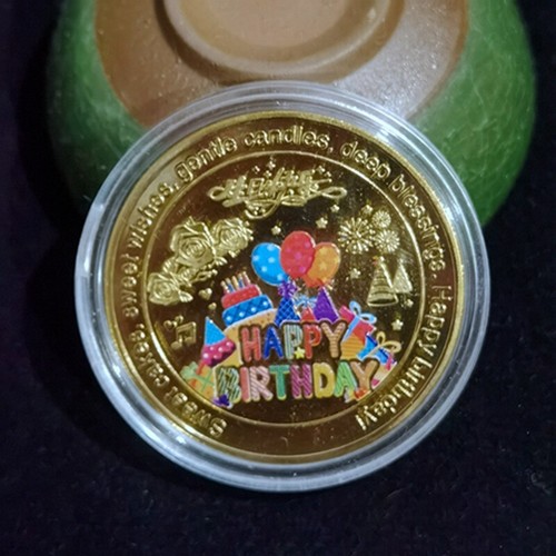 1pc Collection Coin Lucky Happy Birthday Gedenkmünzen Geburtstagsgeschenk _cn - Bild 10 von 14