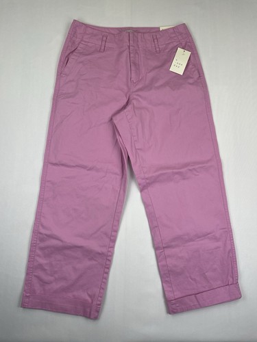 A New Day Pants Size 8 Regular Pink Straight Leg Stretch High Rise Chino NWT