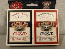 Vintage Gold Crown Brand Standard Quality Playing Cards, Poker Size, 2 Decks
