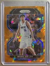 Wang Zhi-Zhi 2021-22 Panini Prizm NBA Orange Ice SP Card #273 Mavericks