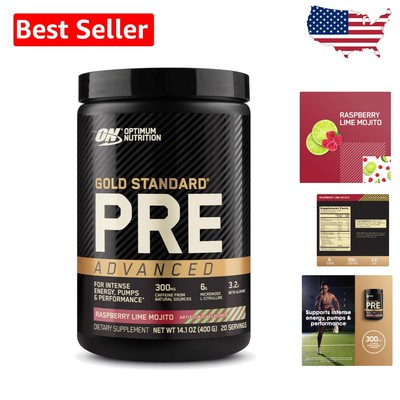 Keto Friendly Gold Standard Pre Workout - 14.11 oz Raspberry Lime Mojito Flavor