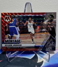 2020-21 Panini MOSAIC Basketball KELDON JOHNSON #27 MONTAGE RED MOSAIC SP