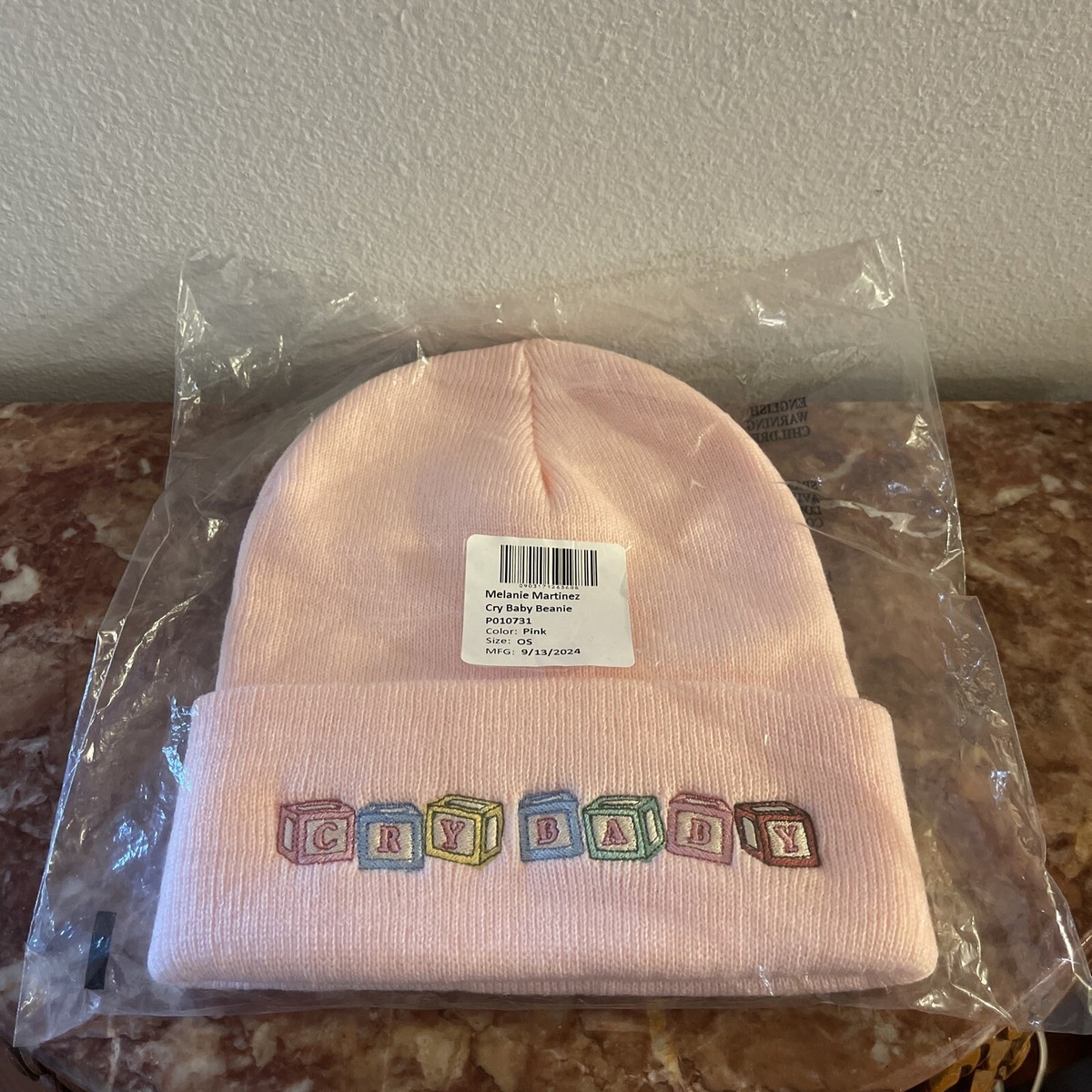 Pink Cry Baby Beanie Melanie Martinez baby pink “crybaby” beanie, “Rare”... | Depop main image 4
