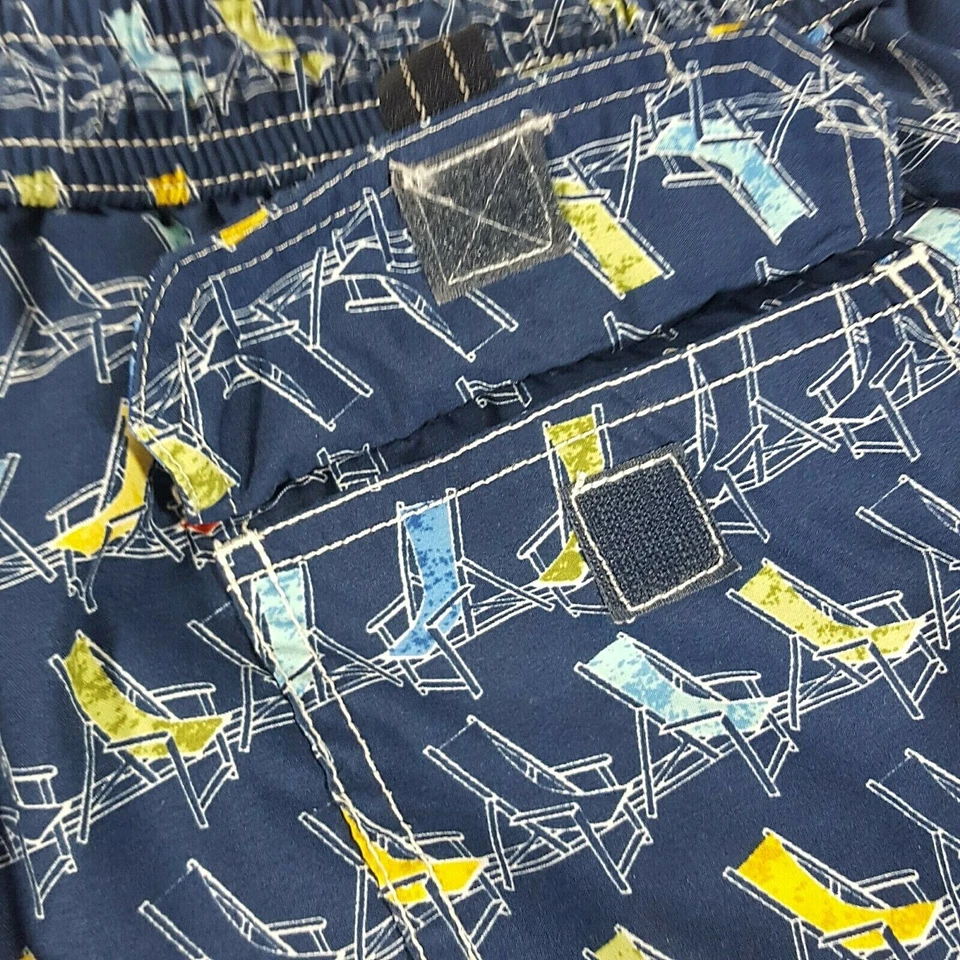 Tommy Bahama Men's Swim Trunks Shorts Blue Red Yellow Pockets 37.5  - Image 4 of 4