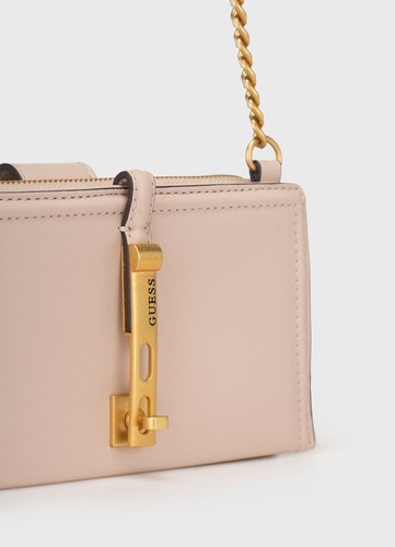 GUESS James Mini Girlfriend Crossbody apricot cream leather marks CA877373 - Picture 5 of 6