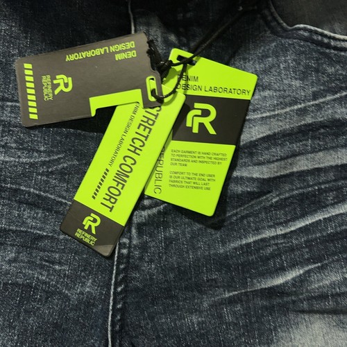 Jeans Refinery Republic Uomo Taglia 18 Blu Denim - Elasticizzato Comfort - Foto 4 di 9