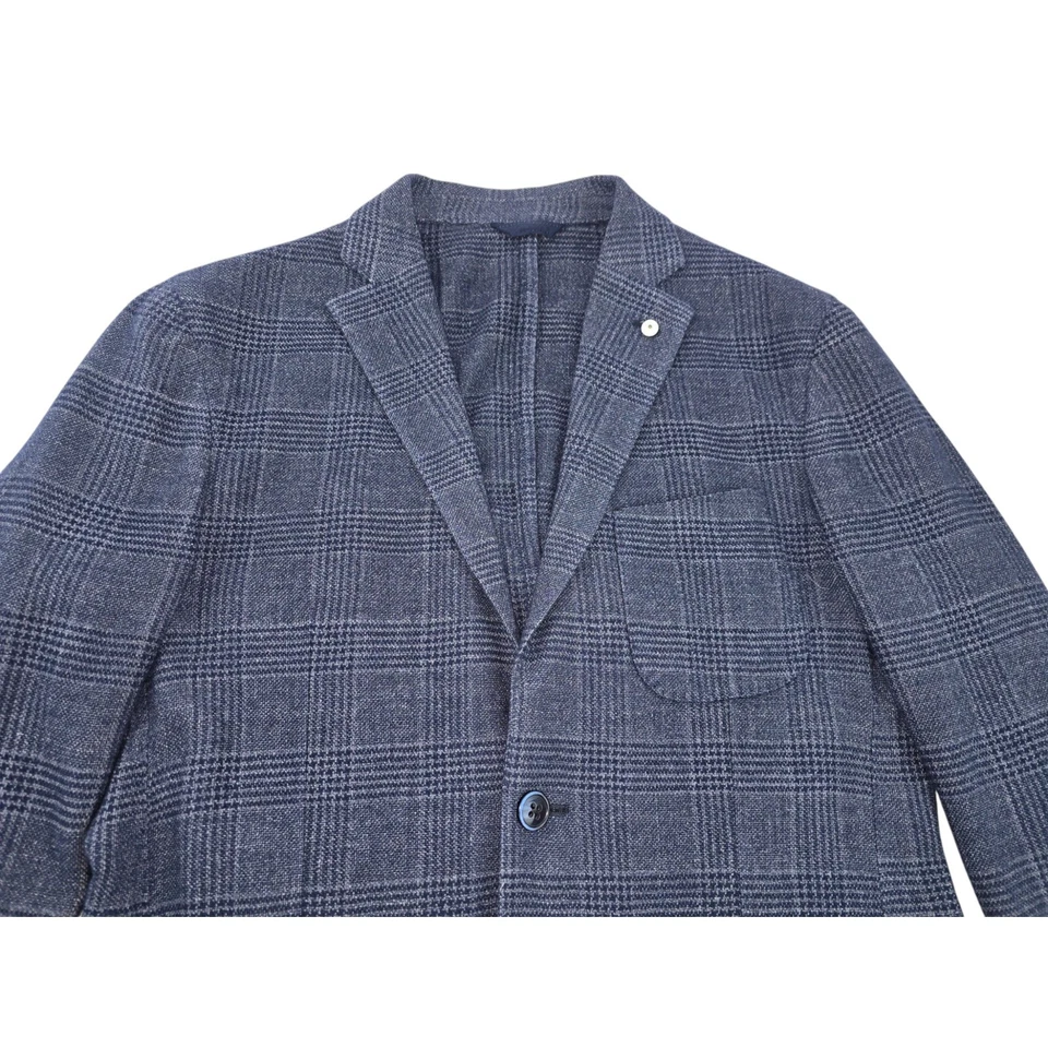 L.B.M. 1911 Angora Wool Cotton Unstructured Houndstooth Blazer Coat Jacket 50 40 - Image 4 of 4