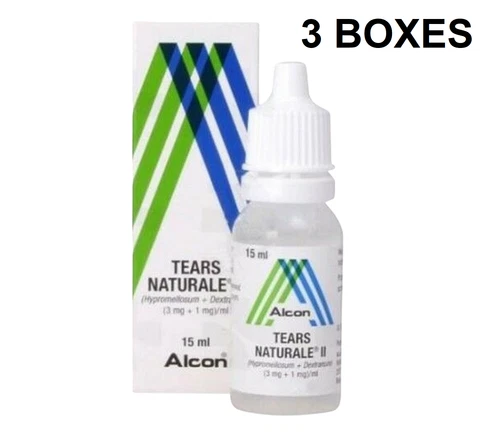 Alcon Tears Naturale II 3pcs 15ml Lubricant Soothing & Moisturizing Eye Drops
