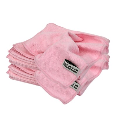 10er Pack rosa Mikrofasertücher 40x40cm fusselfrei Reinigung für Auto Zuhause Küche