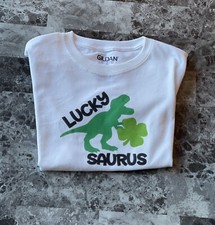 Kids Dino St Patrick  s Day Shirt Youth Small